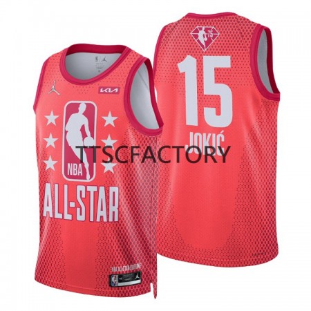 Maillot Basket Denver Nuggets Nikola Jokic 15 2022 All-Star Jordan Brand Rouge Swingman - Homme